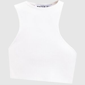 Materiel White asymmetrical Tank Top Medium NWT